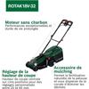 Tondeuse électrique sans fil + batterie 4Ah + chargeur - Bosch - ROTAK18V-32 - 06008B9P00 - 18V - 32cm de coupe