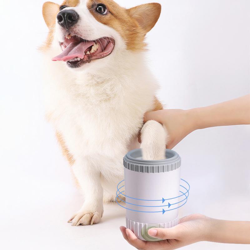 Pet Foot Cleaner Cat Dog Claw Washing Cup Cleaning Soft Pet Silicone Brush Small And Medium-sized Pet Semi-automatic Foot Washing Cup