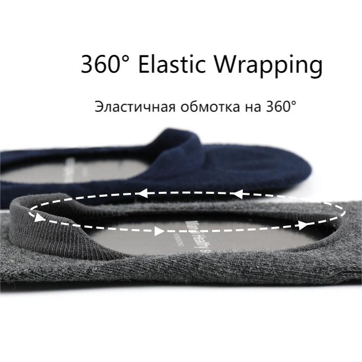 6 пар мужских летних тонких носков больших размеров, хлопковые невидимые силиконовые носки, антибактериальные слипоны