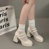 New High-heeled Shoes Spring New Korean Version of Wild Thick-heeled Square Toe French Retro Mary Jane Trend Lolita Shoes