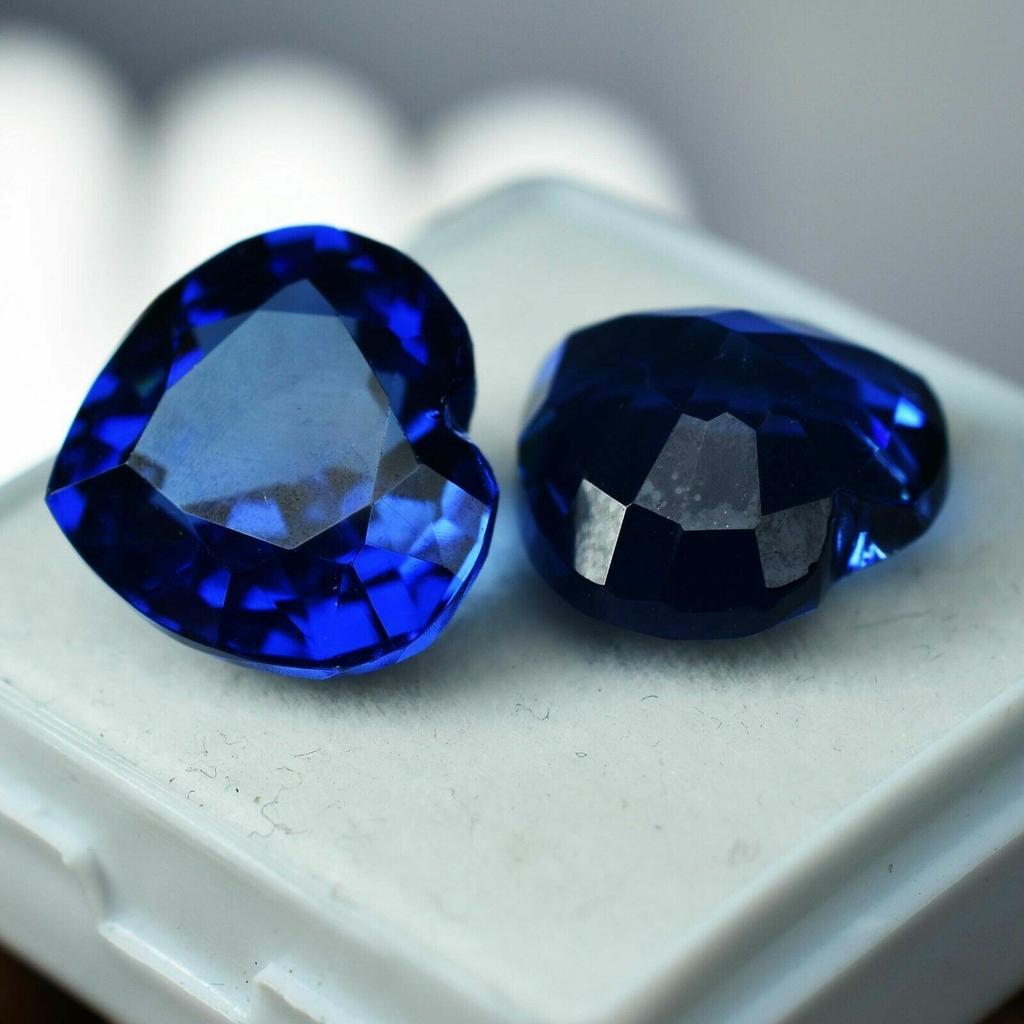 Natural Blue Tanzanite Loose Gemstone 18.50 ct Heart Cut for Jewelry Making and Gem Collections