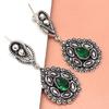 925 Silver Sterling Earring Jewelry Gemstone Handmade Emerald