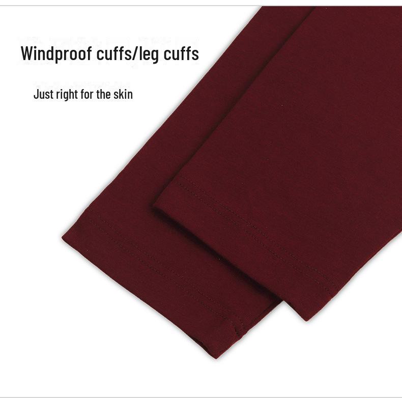 Мужской комплект термобелья из чистого хлопка с круглым вырезом - легкая, дышащая осенняя нижняя одежда