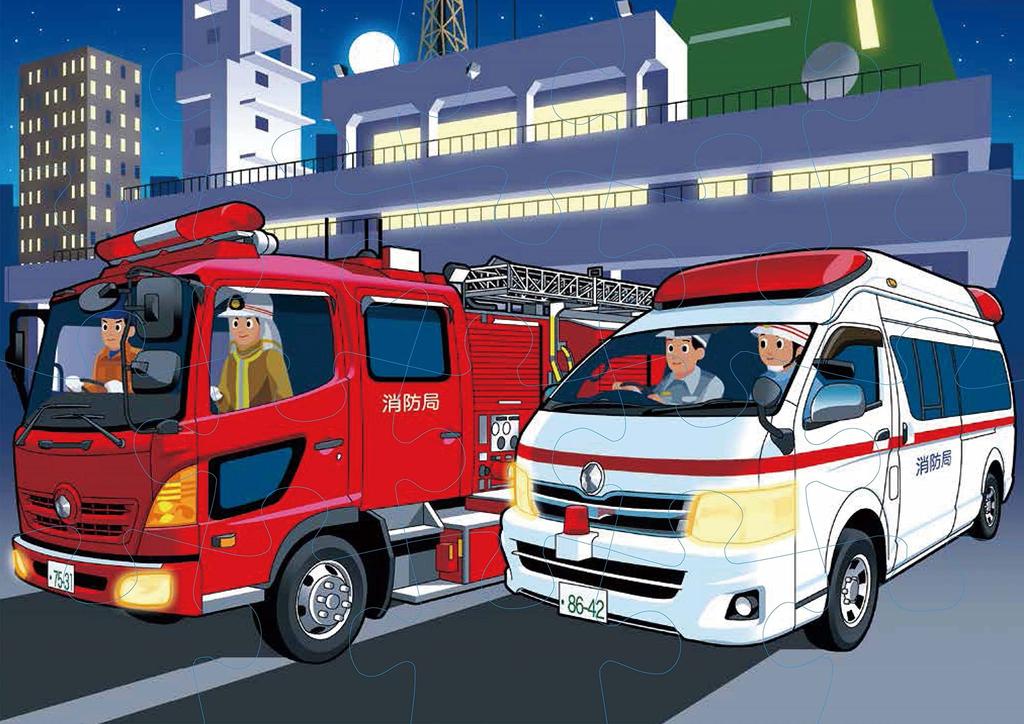 KUMON PUBLISHING 's Kumon Jigsaw Puzzle STEP 2: Let's Go! Working Cars, Educational Toy, Ages 2 and Up, KUMON