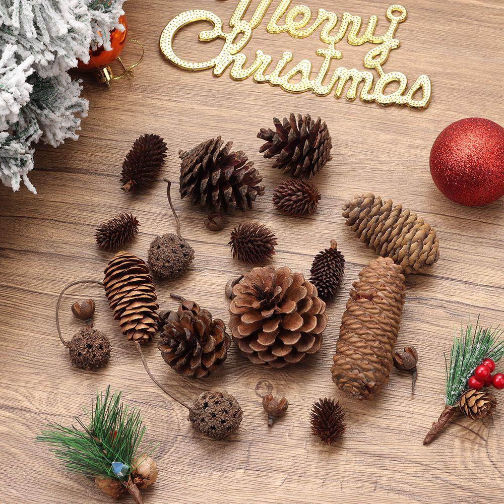 Вечерние DIY гирлянда реквизит для фотосессии свадебные шишки сушеные растения натуральные сосновые шишки украшения для рождественской елки
