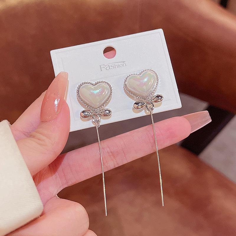 Корейские серьги-кисточки с жемчугом - серебро S925, универсальные и модные