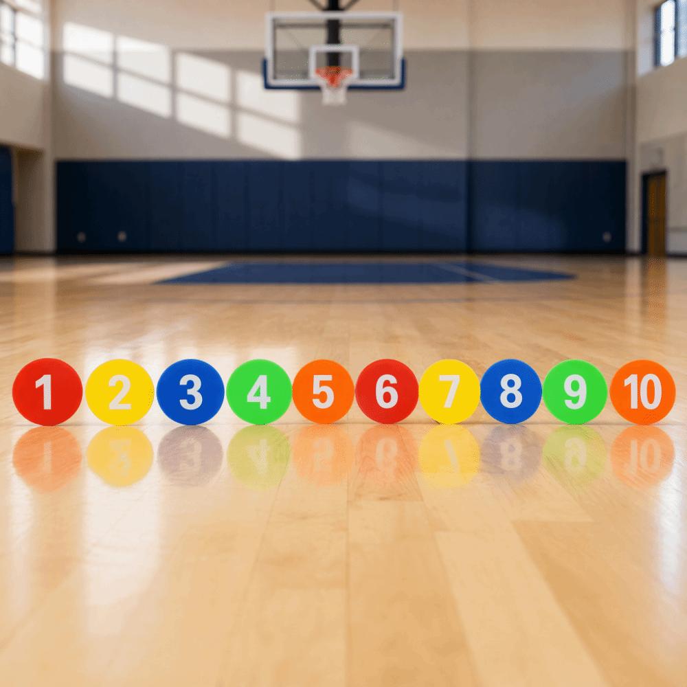 11PCS Round Flat Training Discs TPE Field Markers Professional Marker Set Classroom Games