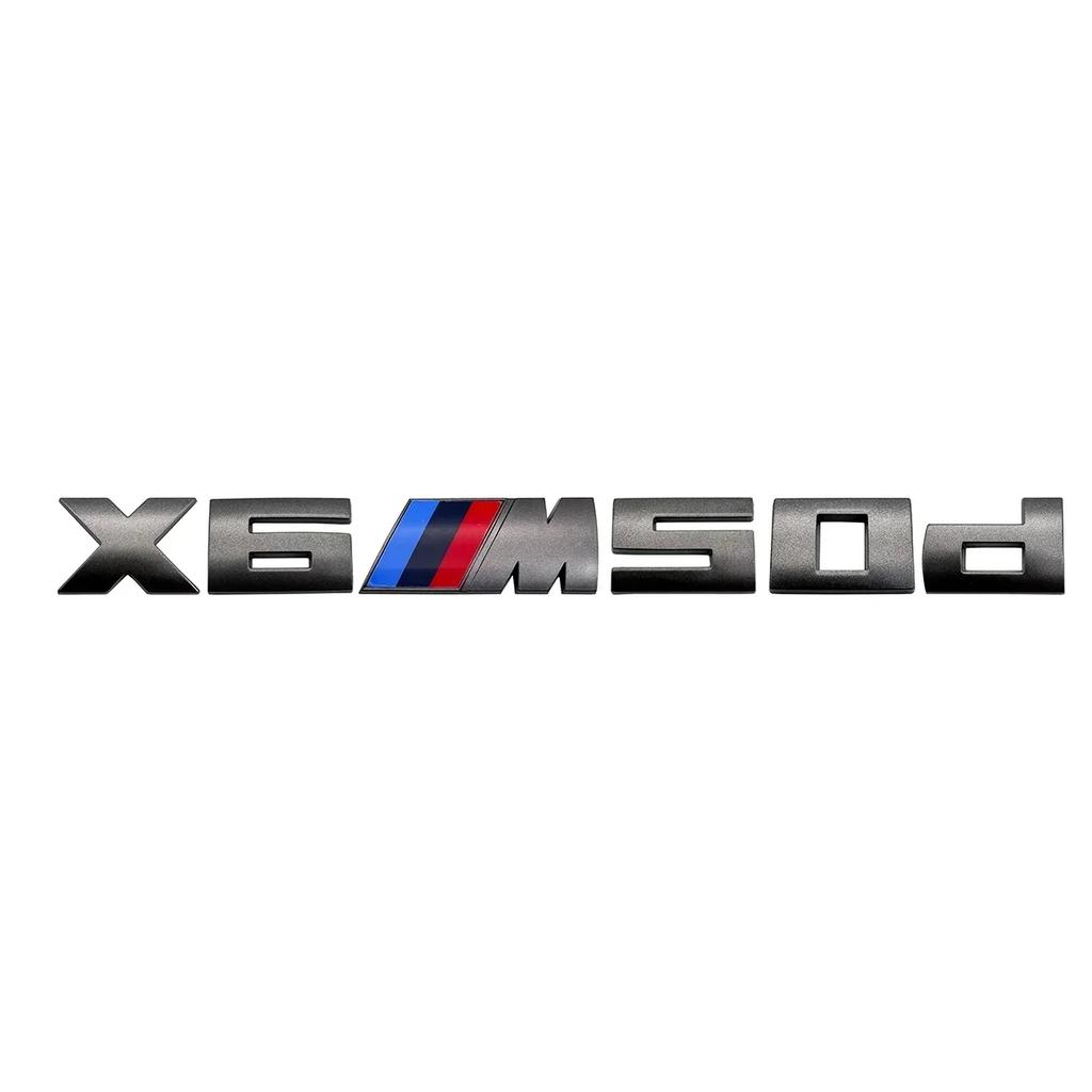 Серый значок для BMW X3M X4M X5M X6M X7 M Power Значки Шильдик Логотип 40i 40d 50i 50d 60d 60i ABS Задний логотип Автоаксессуары