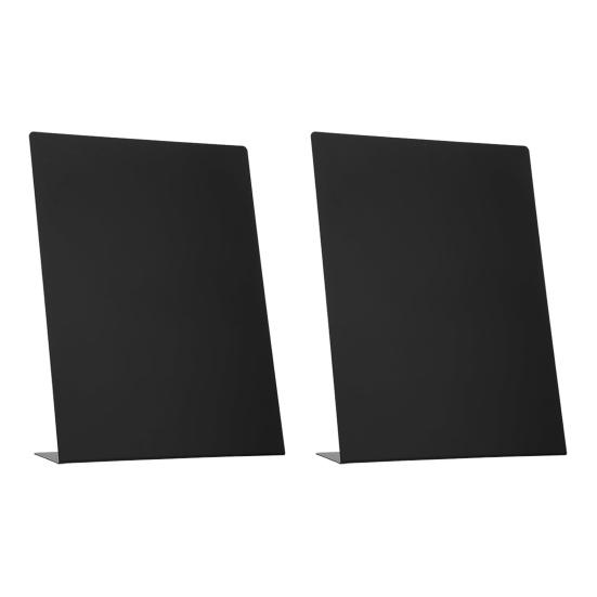 L-Shaped Metal Memo Board Magnetic Surface Desktop Display Stand for Notes Photos Multi-Purpose Organizer for Office Home Use