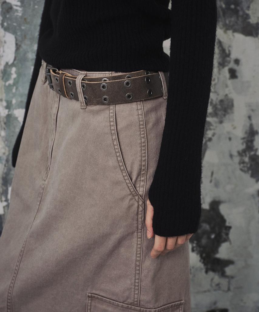 Musinsa Standard Woman Women'S Pigment Cargo Maxi Skirt [Taupe]