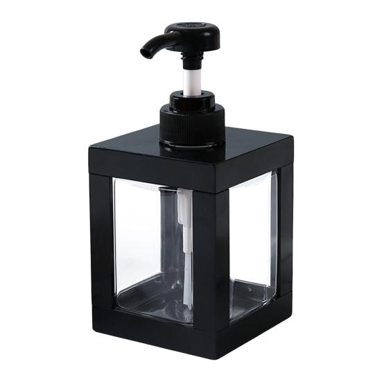 Pressed Lotion Bottles Square Shower Gel Dispensing Bottles Soapshower Gel Empty Storage Bottle for Bathroom