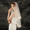 Double Layer Bridal Veil with Hair Comb, Short Length for Wedding & Photography