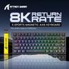 ATTACK SHARK R82 HE 75% Magnetic Keyboard 8000Hz Rapid Trigger 0.005mm RT 0.08ms Latency RGB Wired Gaming Keyboard RGB Lighting