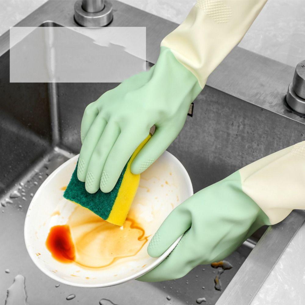 5Pairs Reusable Laundry Gloves Latex Dishwashing Gloves Durable Cleaning Gloves Kitchen