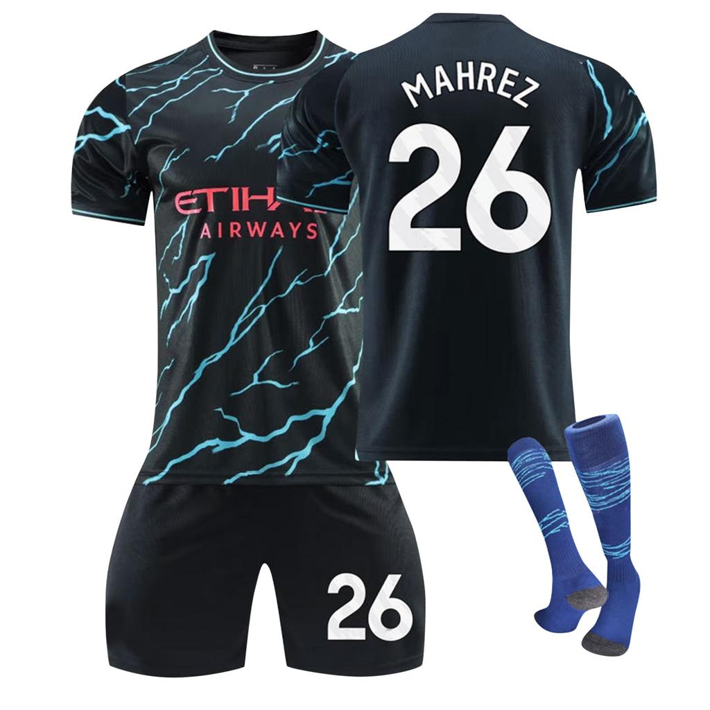 2324 Манчестер Сити 2 Выездные Футбольные Джерси Шорты Колготки Комплект Новый Шорты Колготки Взрослый Детский Размер Комплект