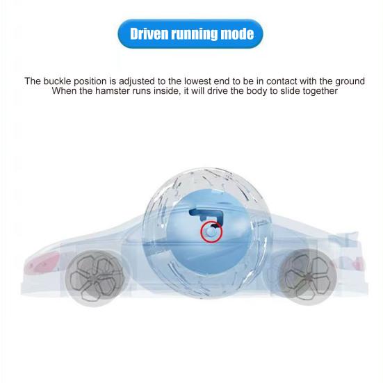 Мяч для бега хомяка, игрушка, прозрачный мяч, колесо для упражнений хомяка, обзор 360 градусов, бесшумное колесо для фитнеса для маленьких домашних животных