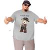 Plus Size S-6XL for 50-135KG Super Cool Cowboy Doll Bears Funny Printed Men T-Shirts Short Sleeves Summer Breathable Tees Clothing