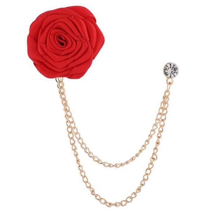 Свадебная брошь для жениха, брошь ручной работы с цветком розы, булавка для лацкана, мужская брошь для костюма