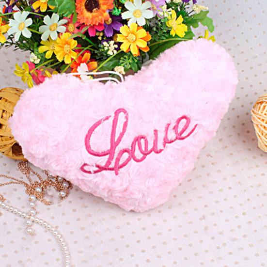 Мягкая плюшевая подушка в форме сердца, романтическая подушка для сна в форме сердца, мягкая набивная
