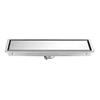 Linear Floor Drain Rectangular Prevent Clogging 304 Stainless Steel Long Shower Drain for Bathroom
