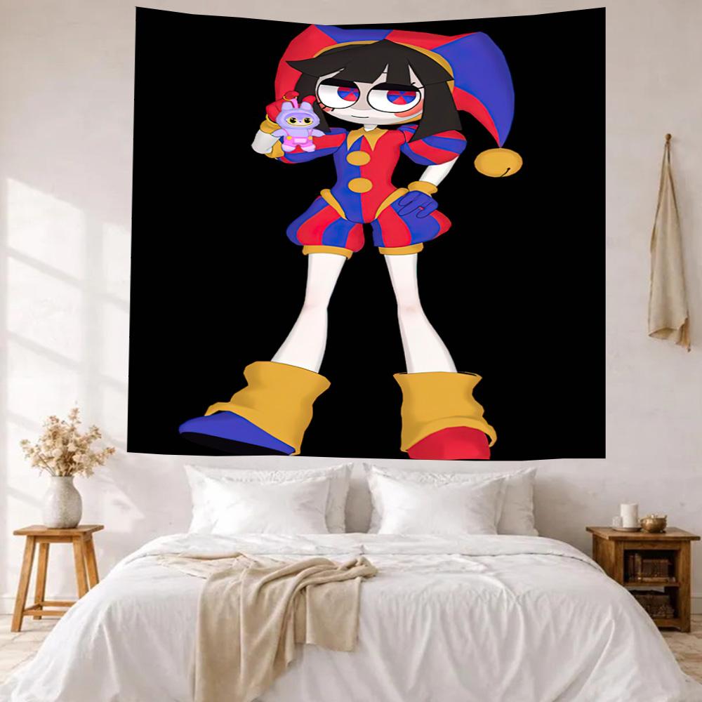 Digital Circus13 Wall Decor Tapestry Art For Pet Memorial Birthdaywedding Party Backdrop Family Gift