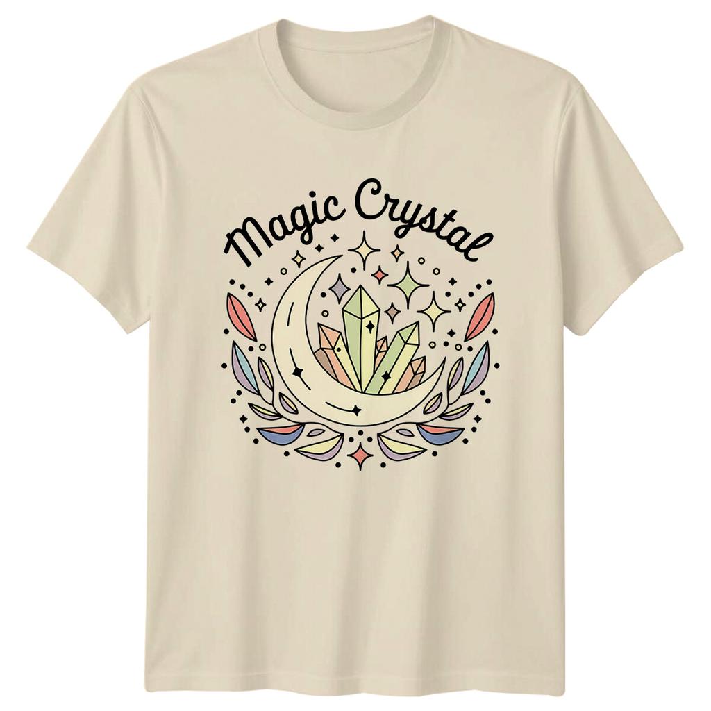 Magic Crystal Moon Boho Celestial Graphic TShirt Mystical Tee