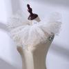 Victorian Retro Mesh Neck Ruff Collar Glitter Layered Ruffle Fake