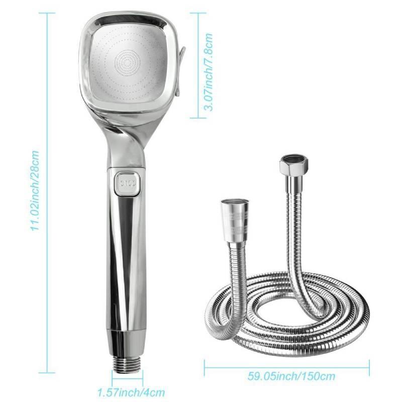 Роскошный ручной душевой набор с мощным напором, не ржавеющий и долговечный, 4 режима, шланг 1,5 м