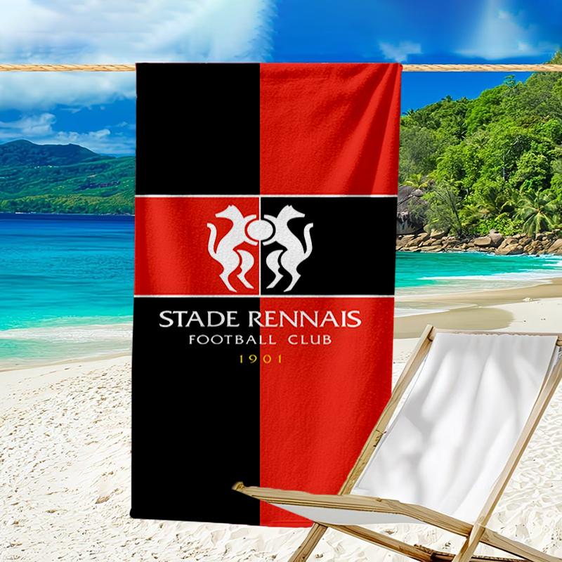 Stade Football Club Crest Beach Towel - Soft, Absorbent Microfiber, Lightweight, Ideal for The Beach, Parties, Travel, Camping fan gifts