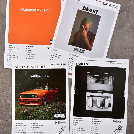 4 шт./набор мужской певец музыкальный альбом постер гостиная спальня настенный художественный бумажный постер для дома