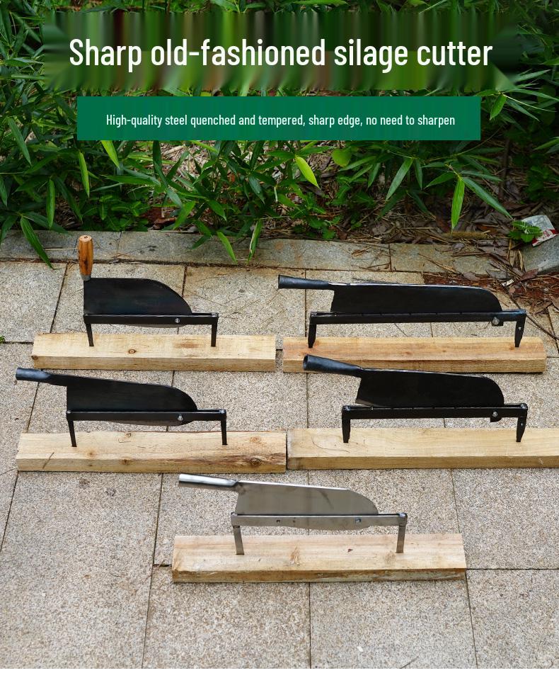 Old-Style Manganese Steel Silage, Hay, Straw, and Fodder Cutter for Cattle and Sheep