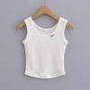 Летние женские майки, белые тонкие короткие футболки без рукавов, женская спортивная одежда