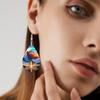 Coloful Sky Aurora PU Leather Earrings Fashion Earrings Holiday Gifts for Friends Party Fashion Accessories Elegant Earrings Party Earrings