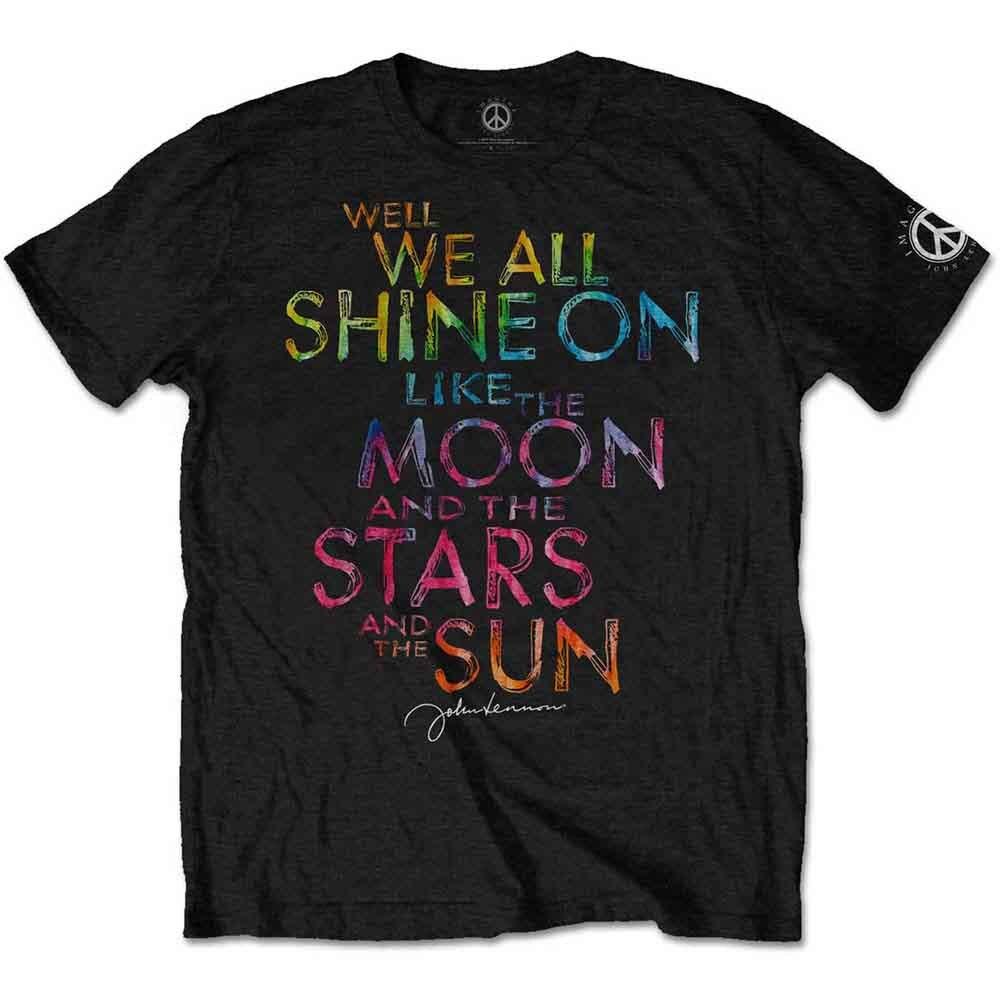 John Lennon Unisexs Shine On TShirt Black (Black Black) X (SizeXLarge)