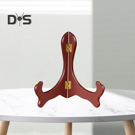 Wooden Plate Stand Easel Holder Display Stand for Picture Frame Art Decorative Handmade Wood Multifunctional Tea Cake Holder Home Office Decor Stable