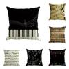 Square Musical Note Printed Cushion Pillow Covers Home Decor Outdoor Case Decorative  Sofa  Cover
