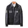 Кожаная куртка мужская новая модная красивая лацкан мотоциклетная одежда повседневная мужская кожаная куртка