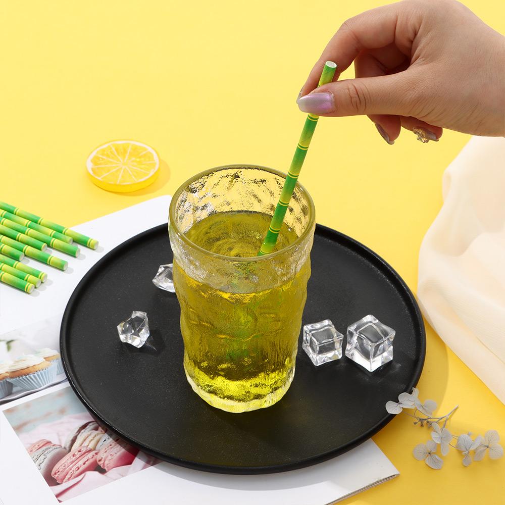 25pcs Reusable Wedding Cocktail Drink Drinking Tubes Paper Tubes Party Supplies Bamboo Straws