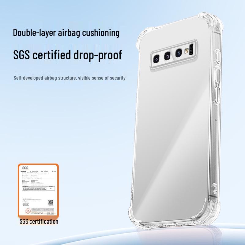 Прозрачный TPU чехол Samsung S10 с подушками безопасности, защита от падений, для S10e/S10+, премиальное ощущение, стиль ins