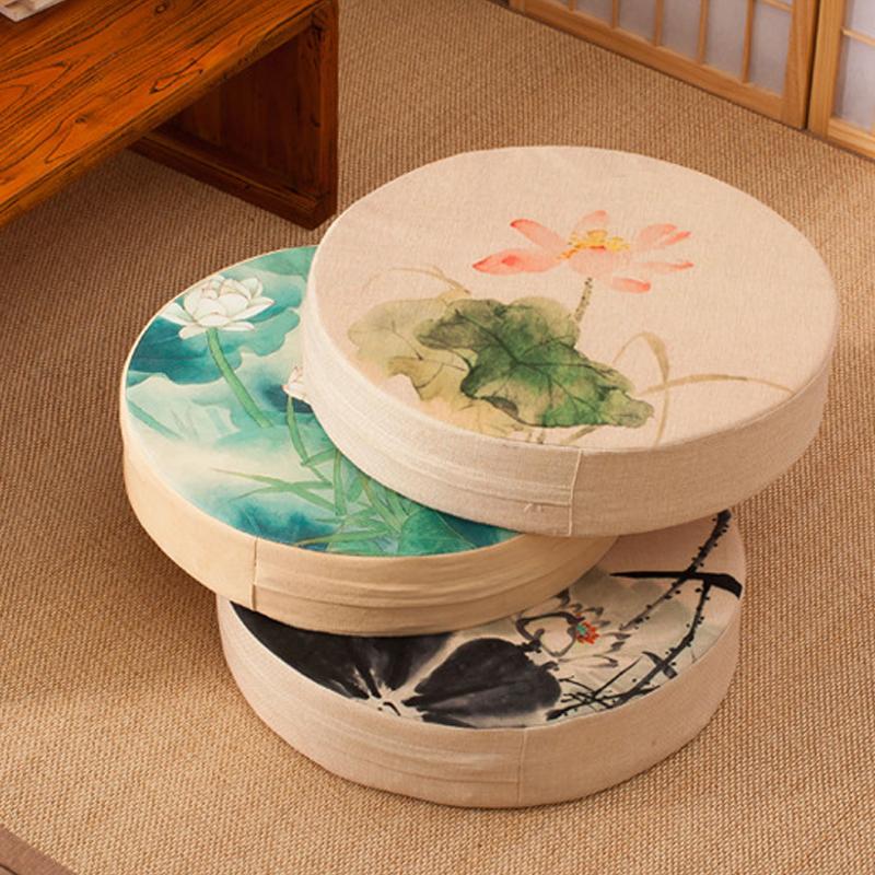 Китайский футон для йоги, медитации, футон, пуф, толстый коврик для поклонения Будде, татами для эркера, подушка для сиденья, табурет, напольный коврик