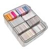 Large Capacity Card Case with Stain Collection Removable 8 Clear PET Lid, Prevention, Storage, Dividers, Compartments,