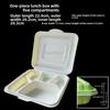 Plastic Disposable Lunch Box with Compartments - 3, 4 Grid Options for Takeaway, Bento, or Fast Food | Free Shipping