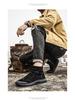 Men's 2023 Autumn High-Top Black Leather Martin Boots: Casual, Dirt-Resistant, Non-Slip Work Shoes