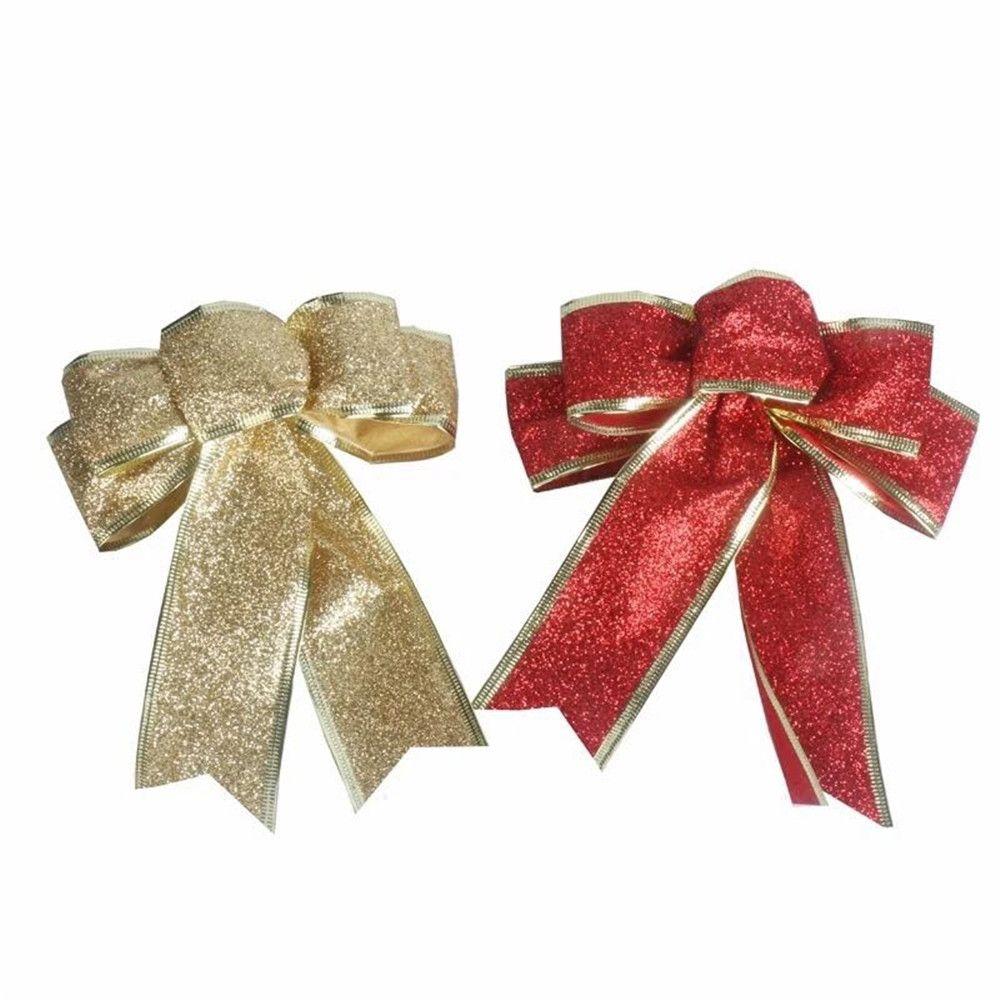 Decorate Gold Powder Bow Pendant Christmas Christmas Decorations Bow Christmas Bow