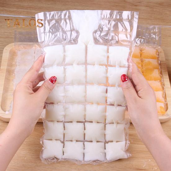 20Pcs Ice Cube Trays Self-sealing Ice Making PVC Eco-friendly Disposable Ice Cube Bags Refrigerator Supplies