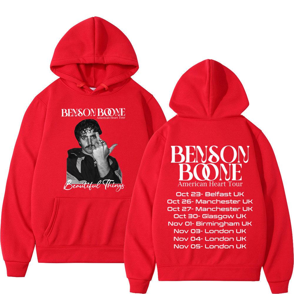 Benson Boone Concert Tour Merch 2025 Hoodie Men Women Gothic Punk Pullover Oversized Hip-hop Sportswear for Autumn and Winter