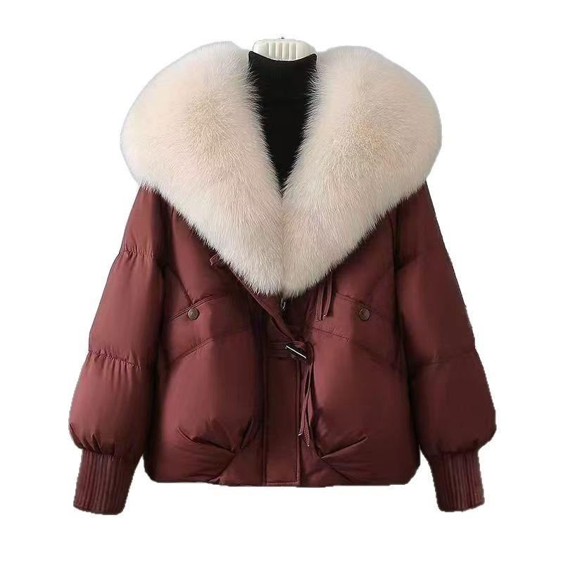 Большой воротник-лацкан новая короткая хлопковая стеганая одежда женская одежда зима оригинальная морозостойкая одежда иностранный стиль молодежная утолщенная куртка