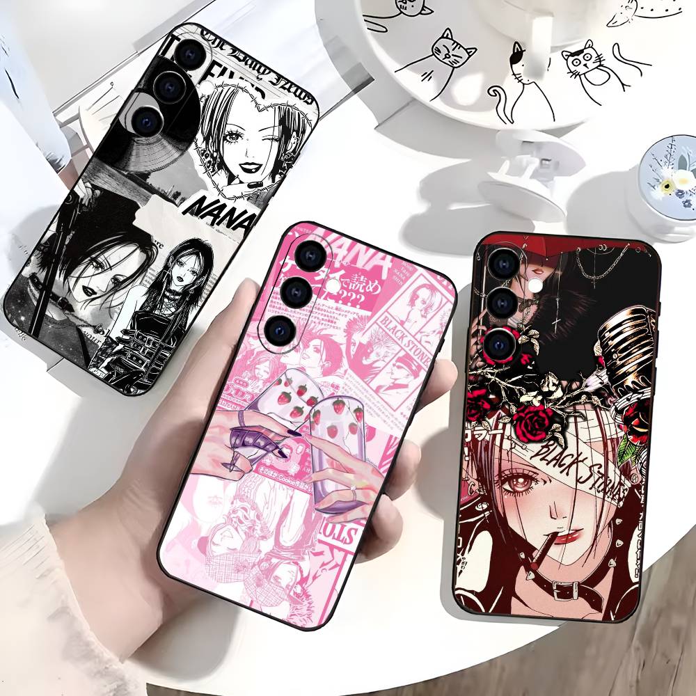 Аниме N-NANA Чехол для телефона Samsung Galaxy A73,A72,A71,A70,A53,A52,A51,Другие Мягкий черный чехол