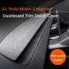 Для Tesla Model 3 Highland 2024 Аксессуары Замшевая крышка приборной панели Красная отделка панели приборов Декоративная наклейка Крышка воздухозаборника