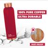 Медная бутылка темно-бордовая (950 мл), Copper Water Bottle Maroon,  The Better Home